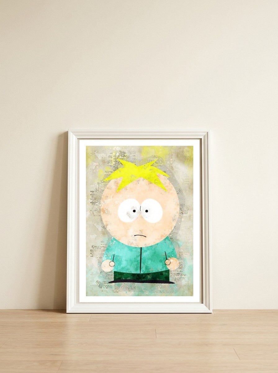 Butters — framed, leaning against the wall