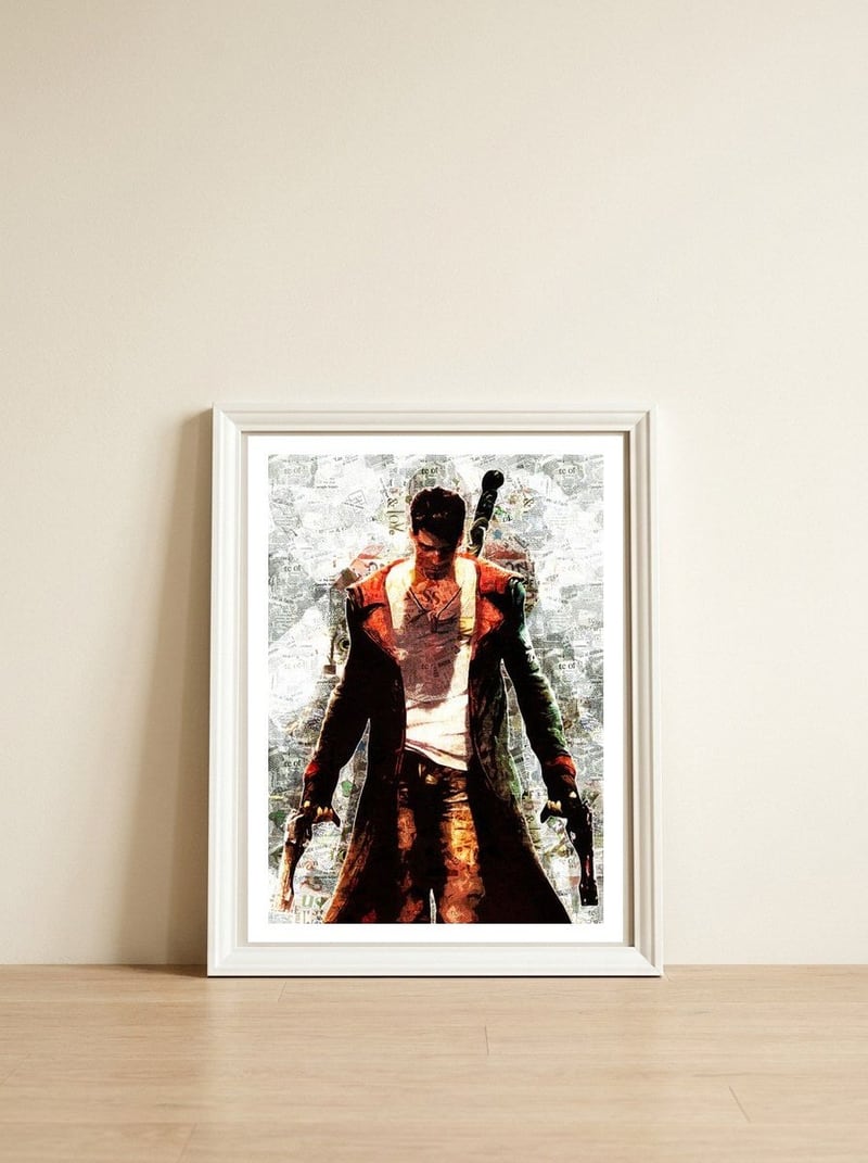 Dante Devil May Cry — framed, leaning against the wall