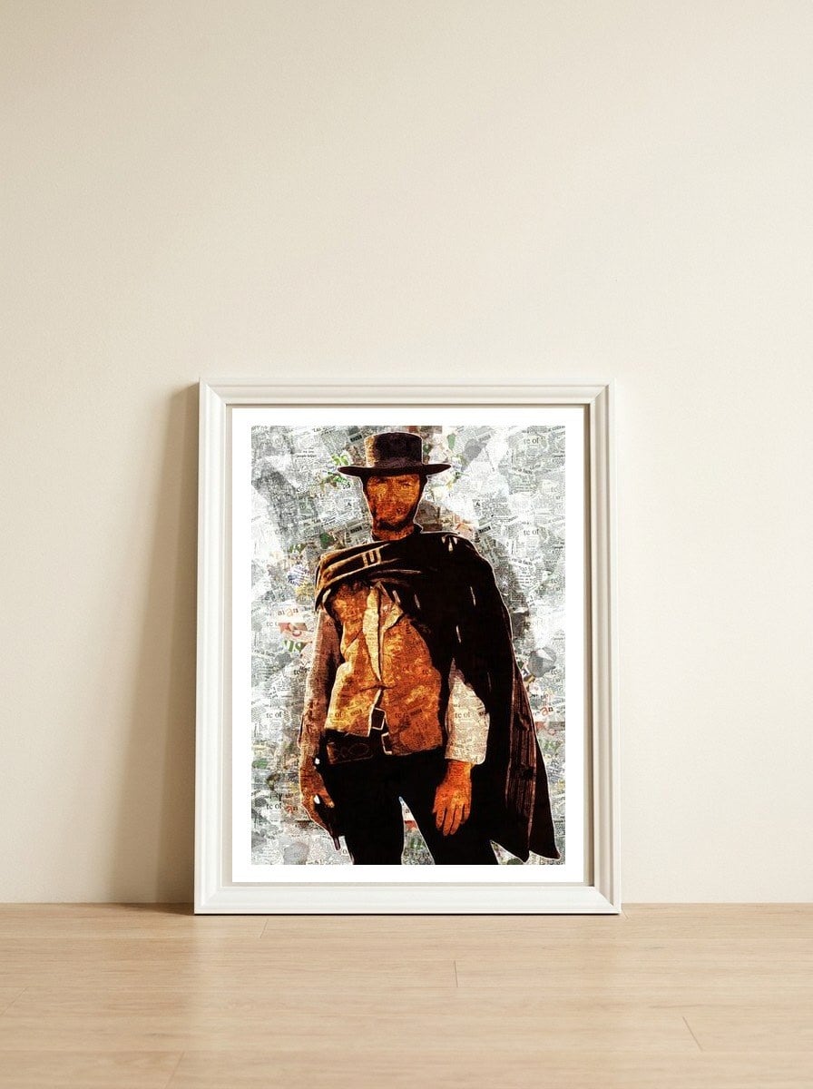 Clint Eastwood — framed, leaning against the wall
