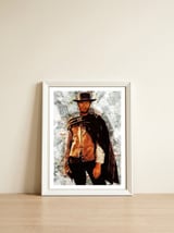 Clint Eastwood — framed, leaning against the wall thumbnail