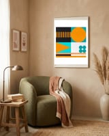 Colorful abstract II framed in a tender room thumbnail