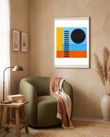 Colorful abstract I framed in a tender room thumbnail
