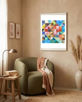 Abstract geometry V framed in a tender room thumbnail