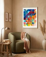 Abstract geometry IV framed in a tender room thumbnail