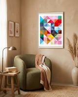 Abstract geometry I framed in a tender room thumbnail