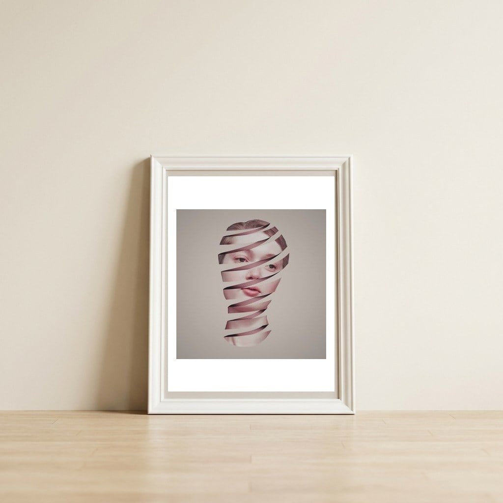 Decisions — framed, leaning against the wall