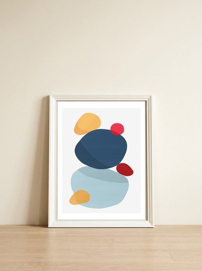 Harmonic Art I — framed, leaning against the wall