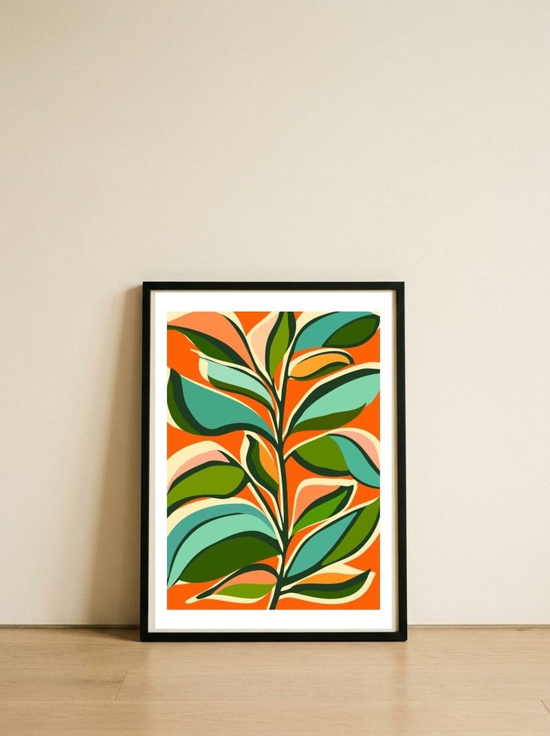 Thankful Garden — framed, leaning against the wall