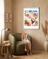 Somewhere Far Far Away | Sicily Italy Greece Architecture | Travel Buildings Beautiful Cityscape framed in a tender room thumbnail