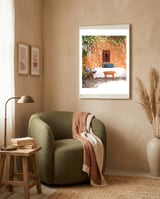 A Relaxed Afternoon | Tropical Summer Architecture | Buildings India Travel Bohemian Décor Painting framed in a tender room thumbnail