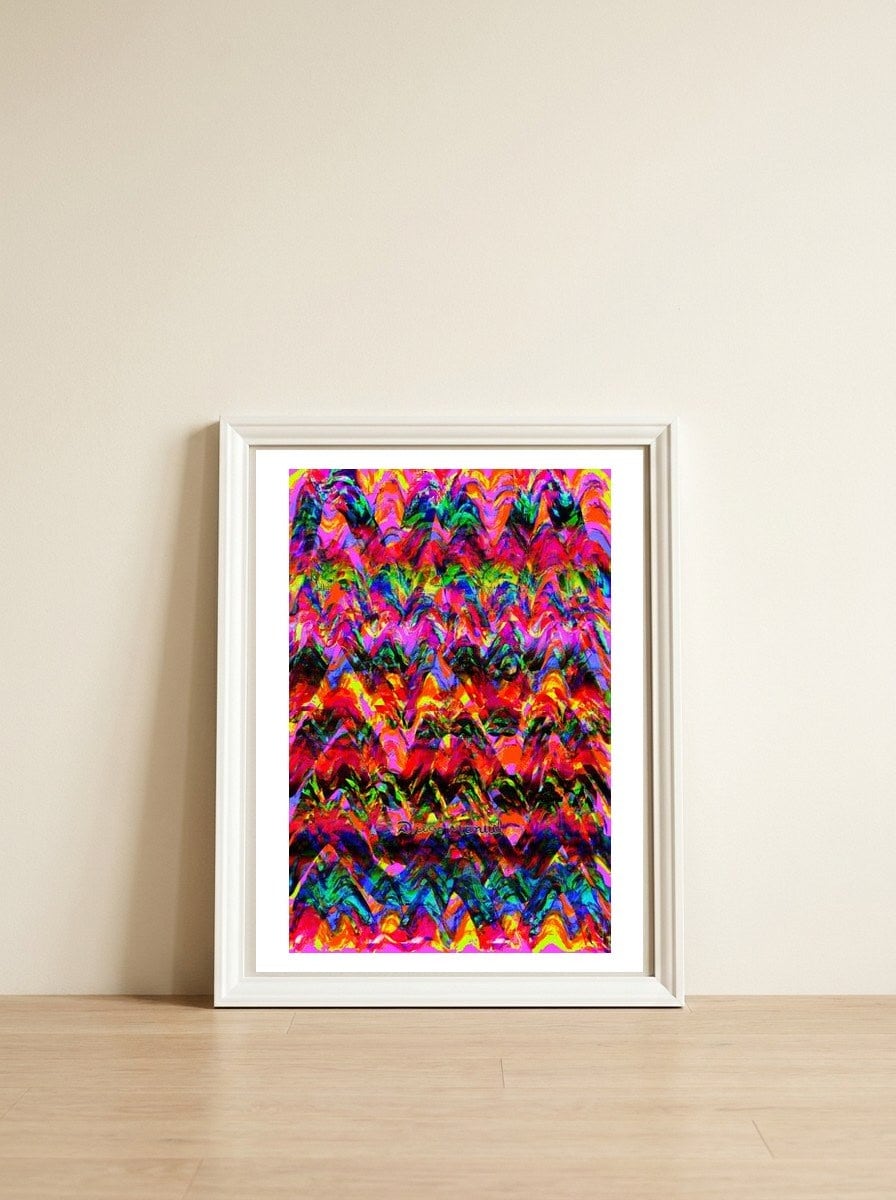 New Graffiti B 73 — framed, leaning against the wall
