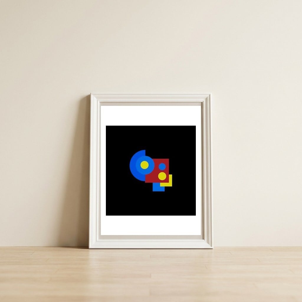 Apartment | abstract modern — framed, leaning against the wall