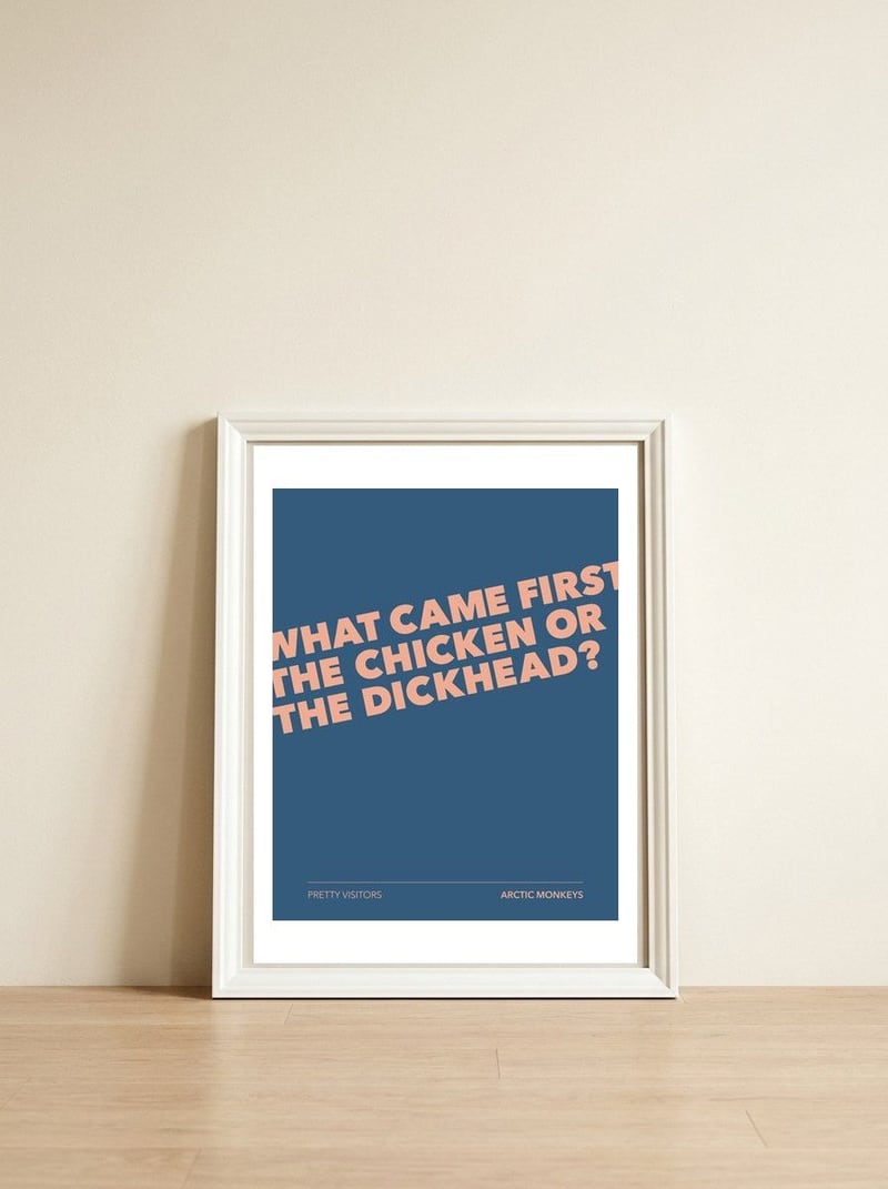 Arctic Monkeys - Pretty Visitors — framed, leaning against the wall