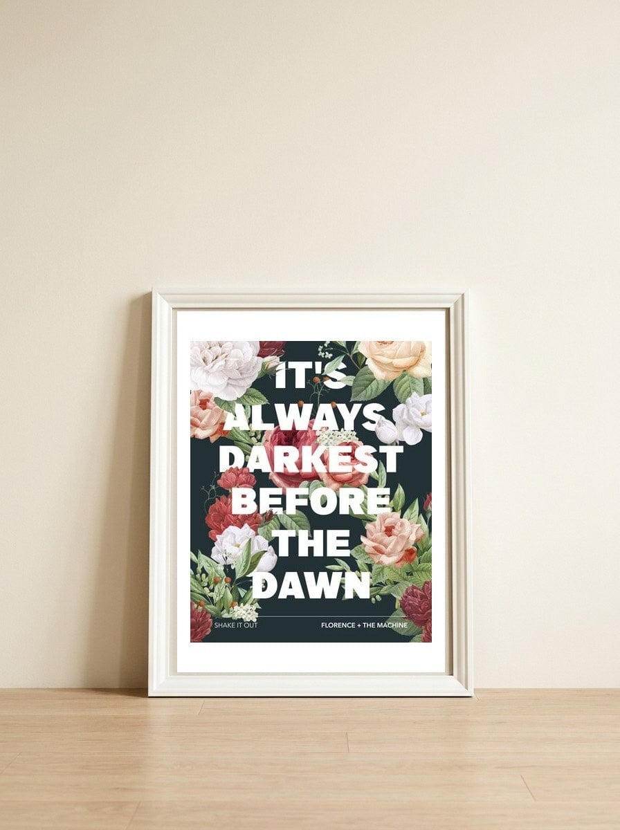Florence + The Machine - Shake It Out — framed, leaning against the wall