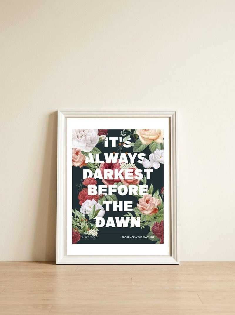 Florence + The Machine - Shake It Out — framed, leaning against the wall