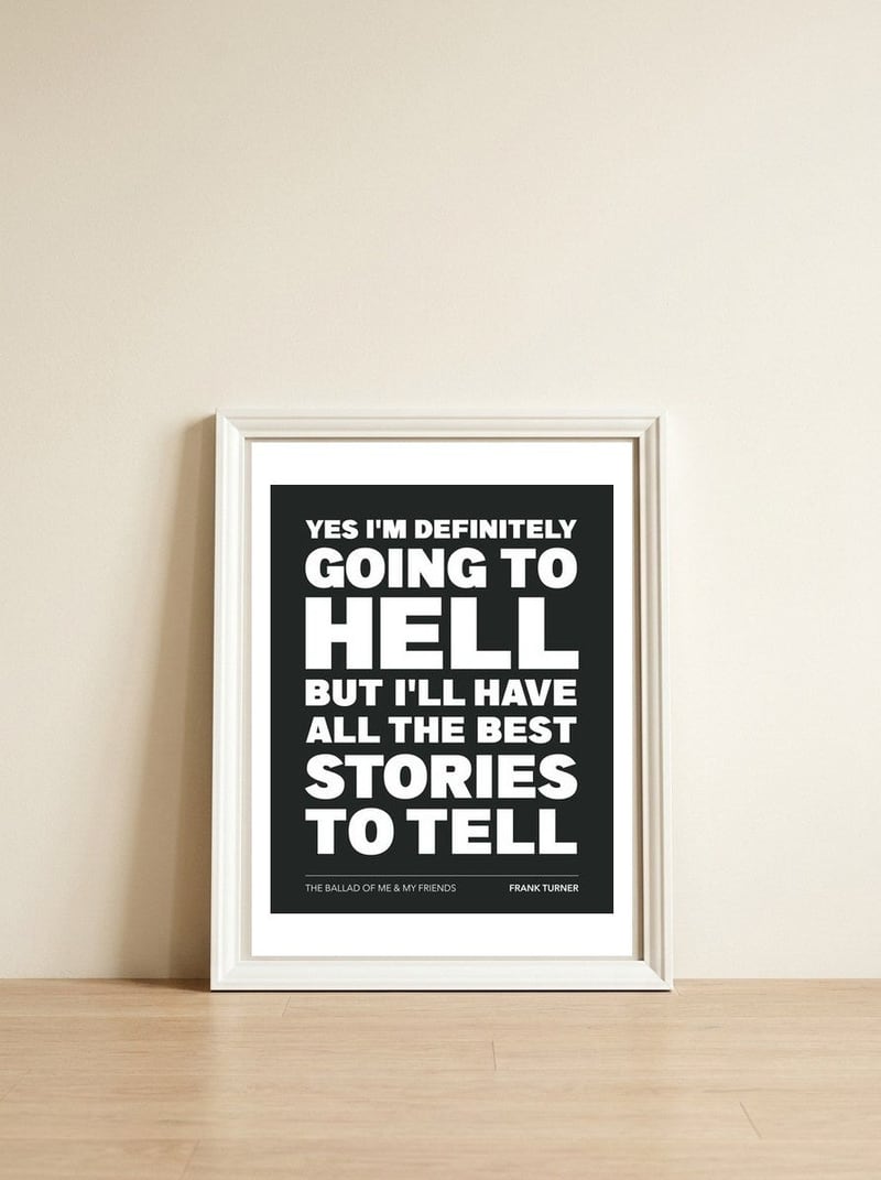 Frank Turner - The Ballad Of Me & My Friends — framed, leaning against the wall