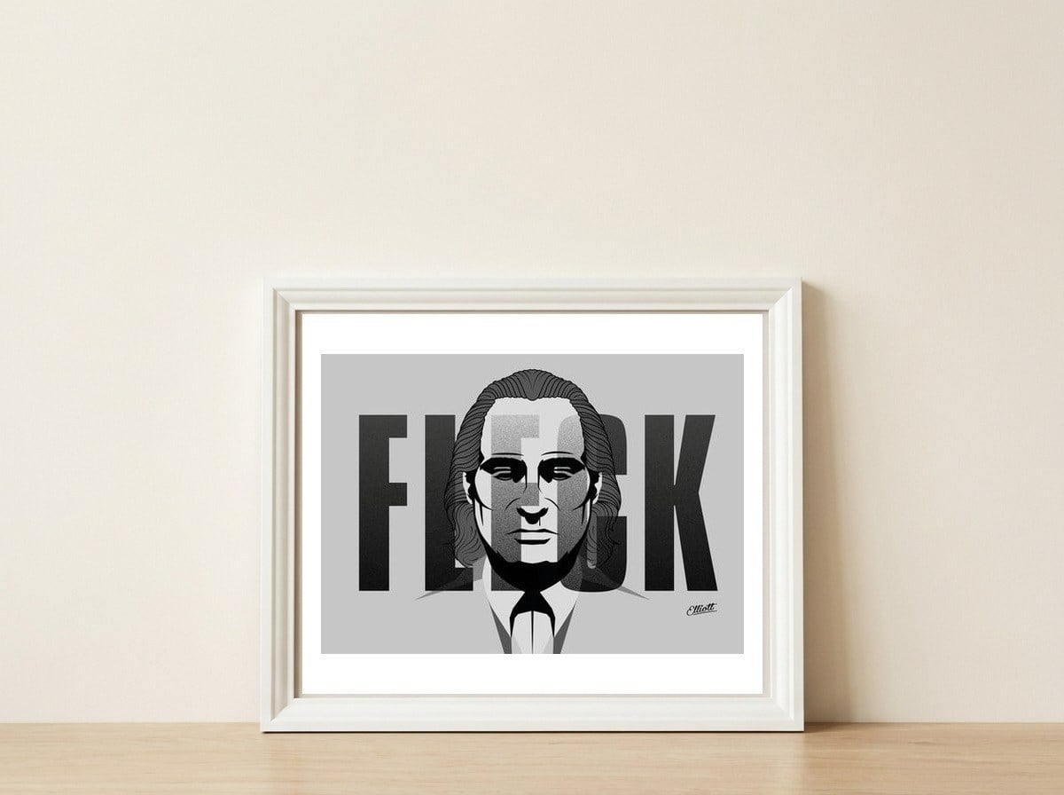 MR A.FLECK — framed, leaning against the wall