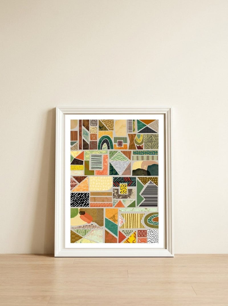 Africa — framed, leaning against the wall