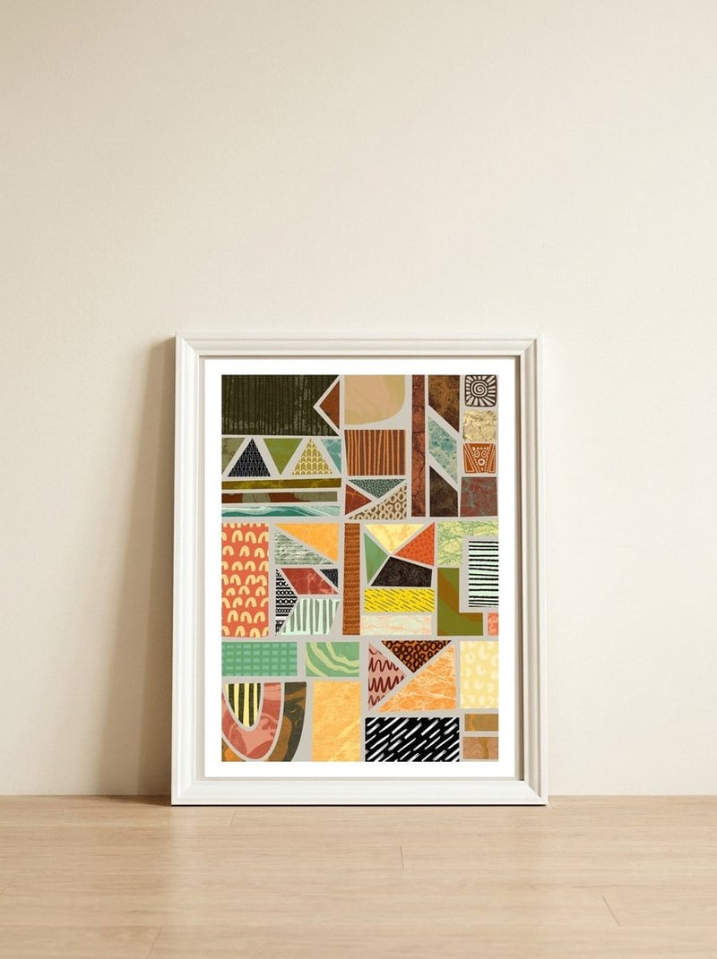 Africa — framed, leaning against the wall