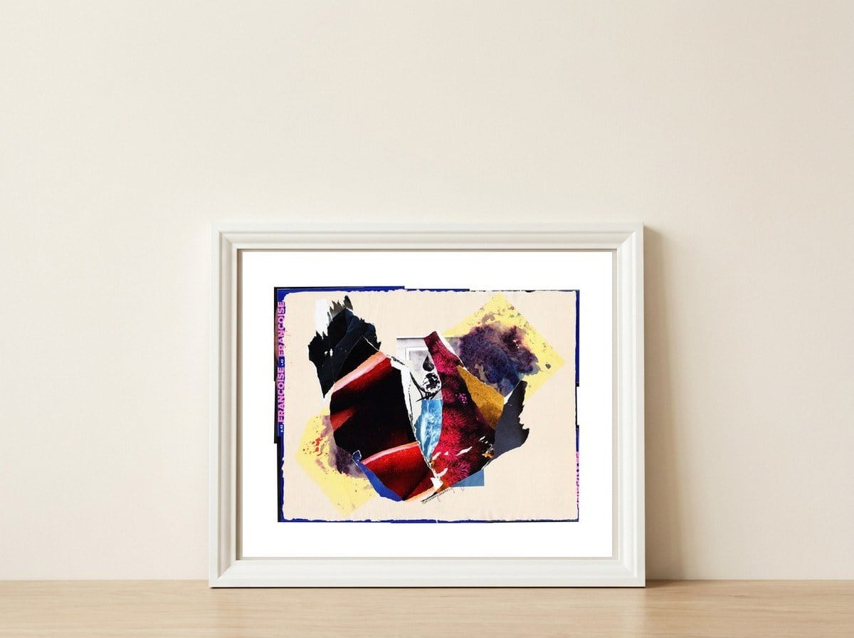 Spread — framed, leaning against the wall