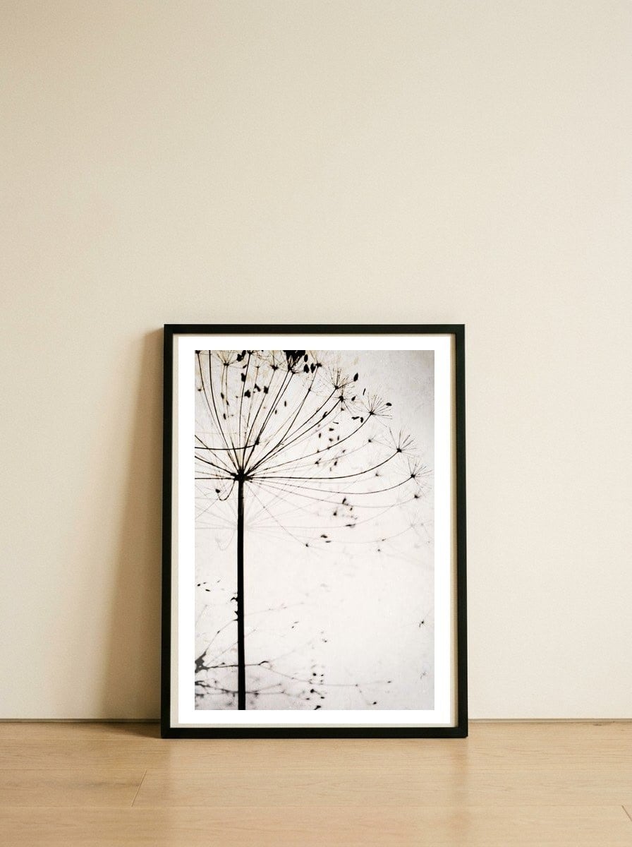 Herbstblume — framed, leaning against the wall