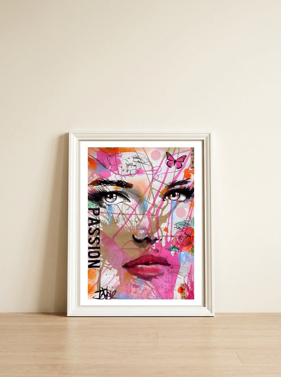 Passion — framed, leaning against the wall