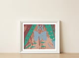 Butterfly Flower Array Art — framed, leaning against the wall thumbnail