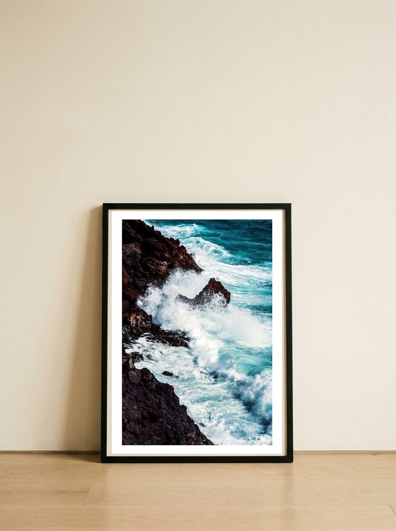 CONFRONTING THE STORM / Lanzarote, Spain — framed, leaning against the wall