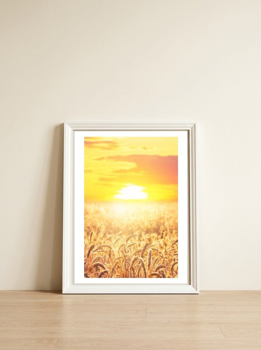 Nature — framed, leaning against the wall