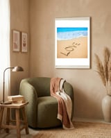 Beach Love framed in a tender room thumbnail