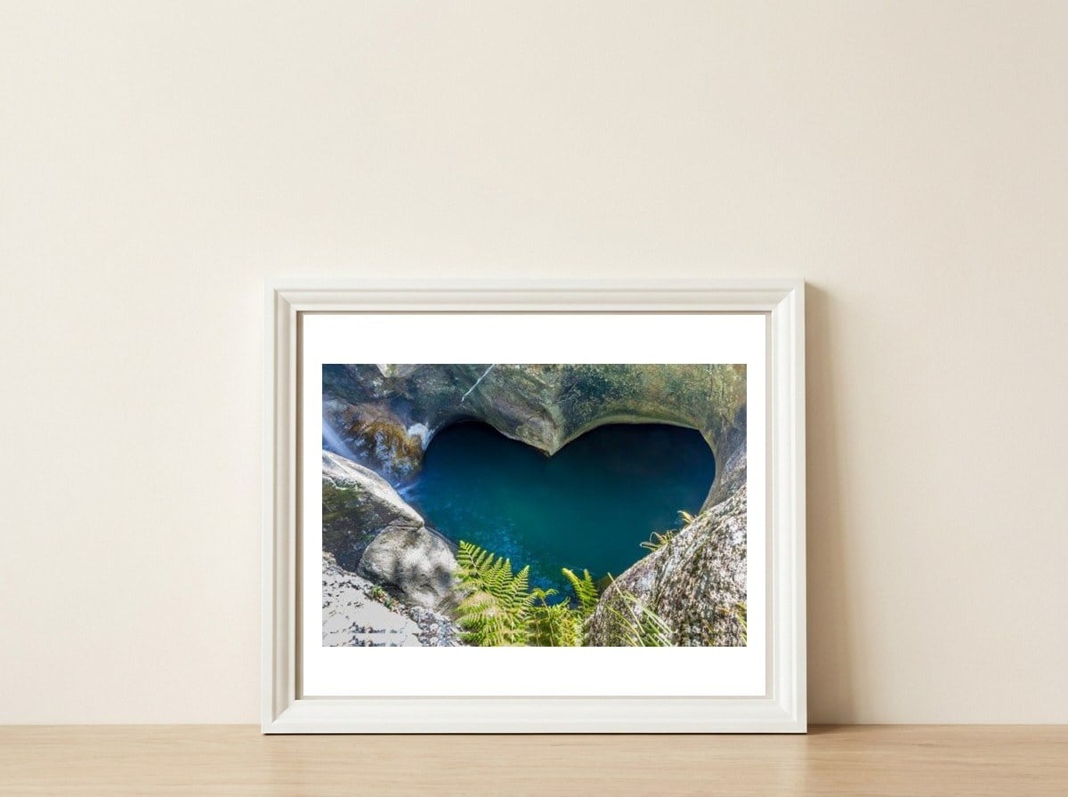Nature — framed, leaning against the wall