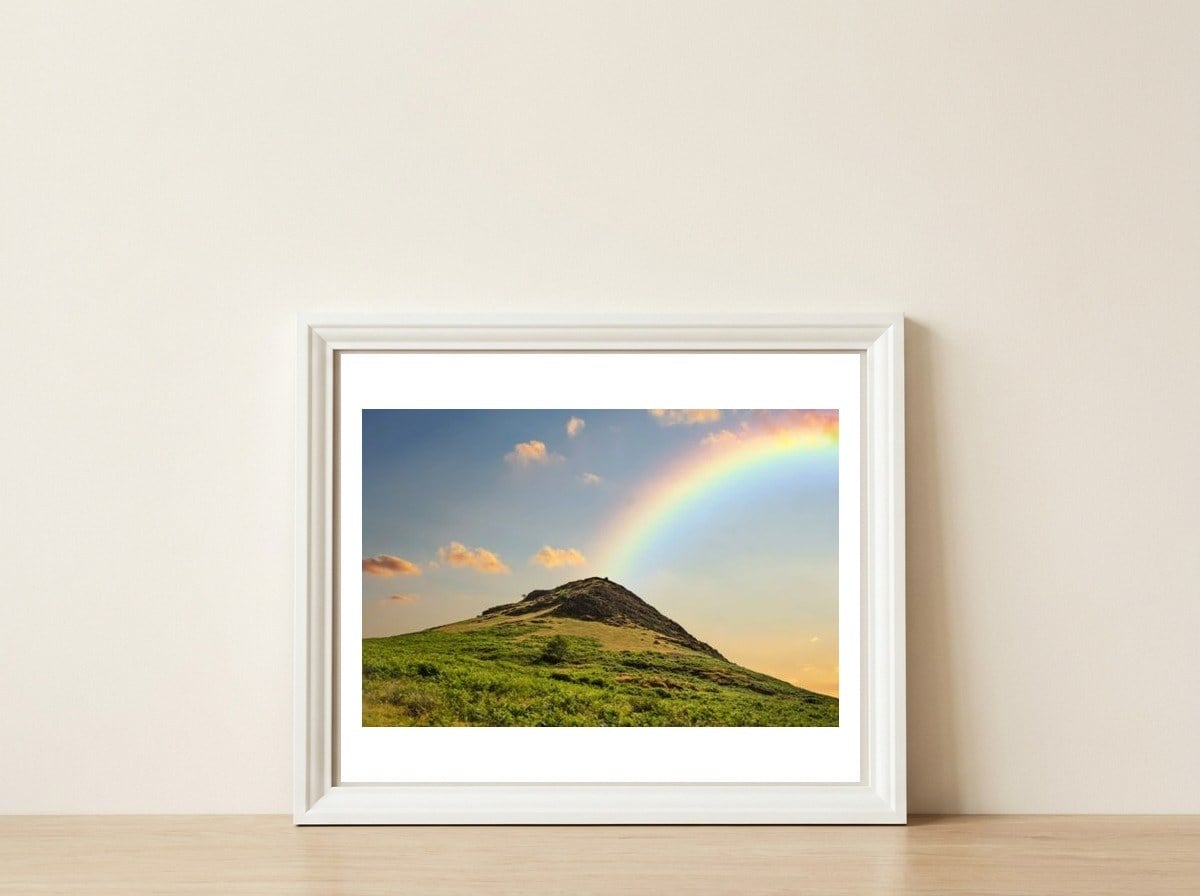 Nature — framed, leaning against the wall