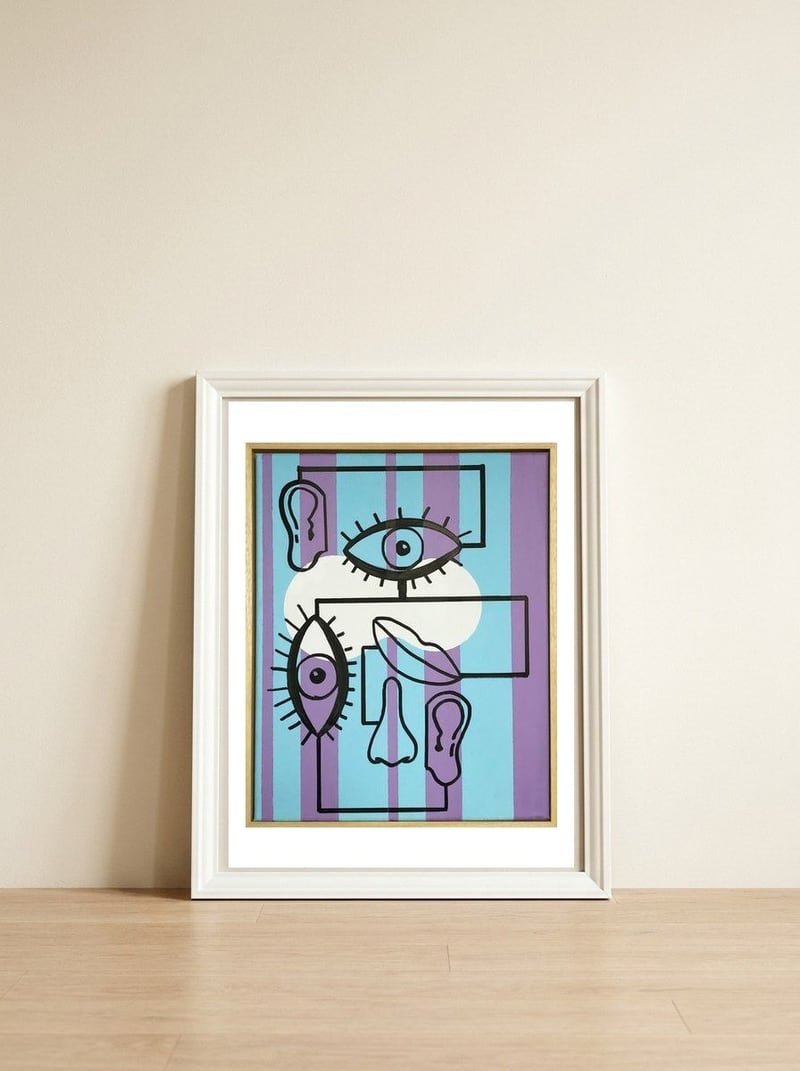 Borderline 02 — framed, leaning against the wall