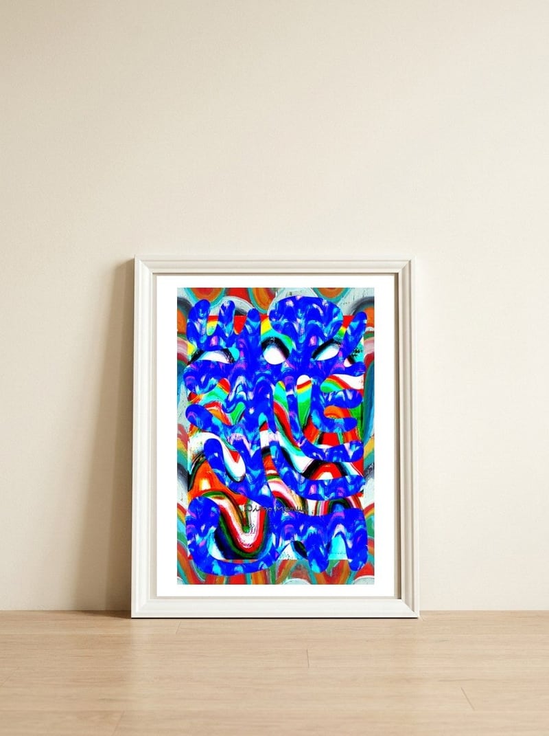 Perfil 53 — framed, leaning against the wall