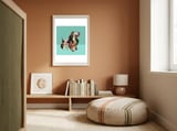 Crazy Ab Doggie framed in a gentle room thumbnail