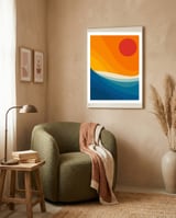 Abstract landscape art framed in a tender room thumbnail