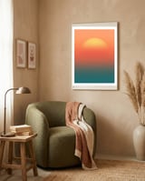 Ocean sunrise framed in a tender room thumbnail
