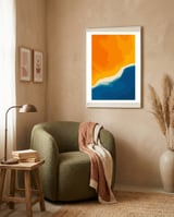 Seascape aerial view framed in a tender room thumbnail