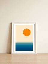 Minimal line landscape II — framed, leaning against the wall thumbnail