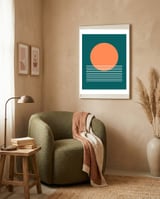 Minimalistic landscape I framed in a tender room thumbnail