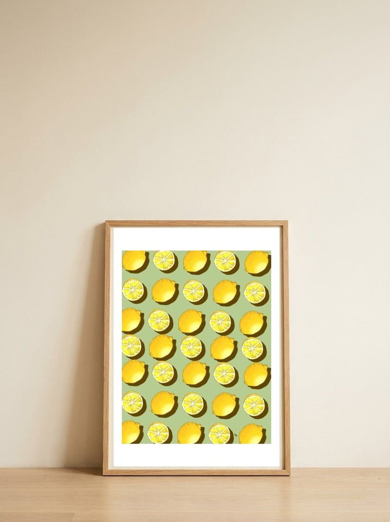 When life gives you lemons... — framed, leaning against the wall