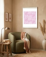 Valentines Day Xoxo - Pink framed in a tender room thumbnail