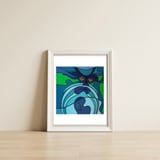 Monkey by Chameleon Amour — framed, leaning against the wall thumbnail