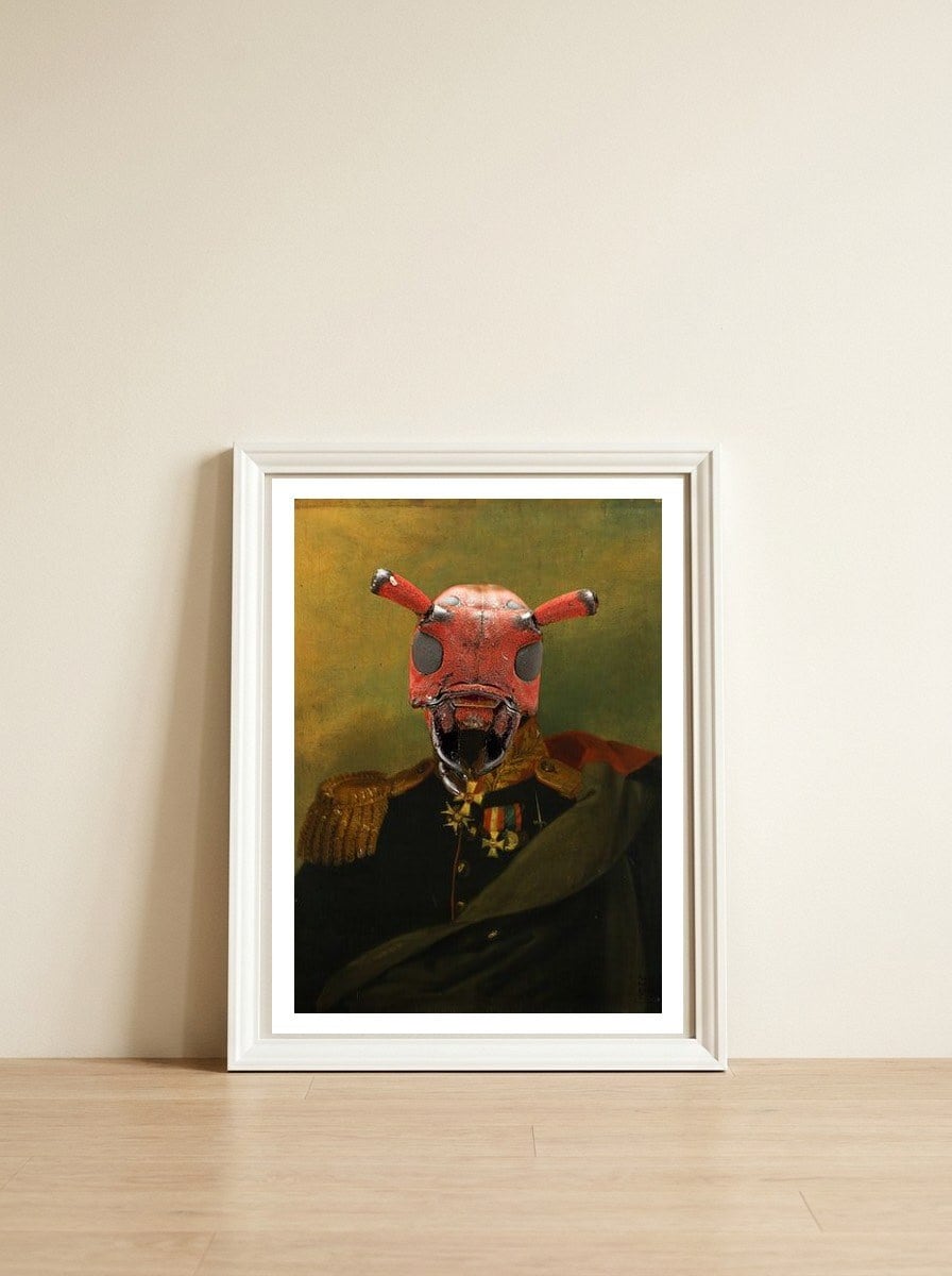 Bugged Out  — framed, leaning against the wall