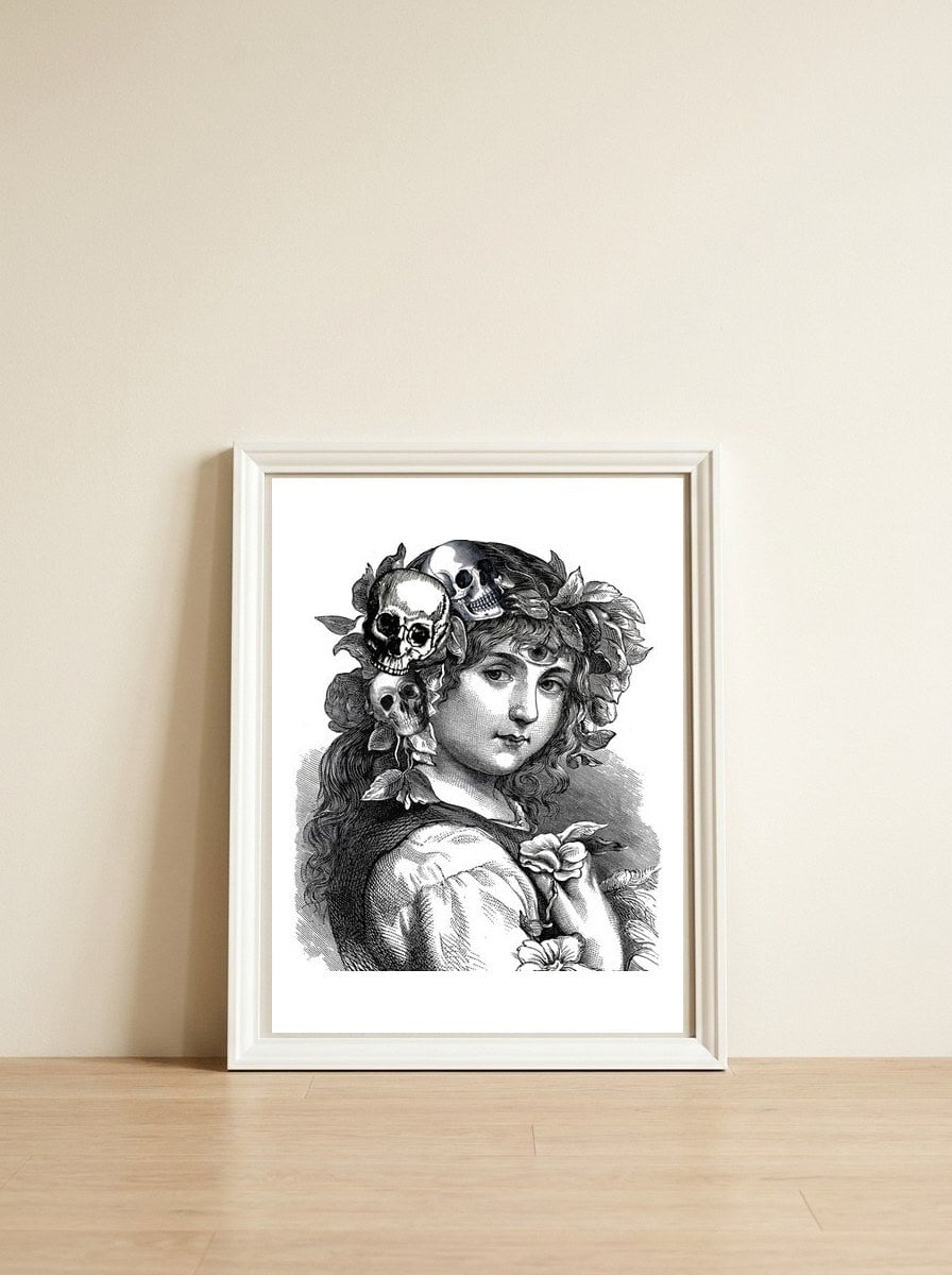 Creation — framed, leaning against the wall