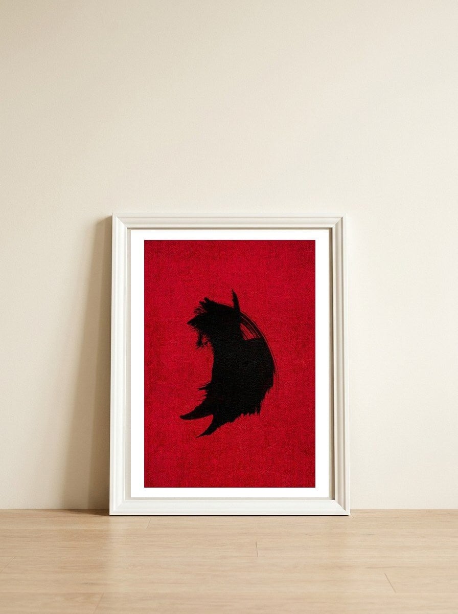 Dark Emptiness #3 — framed, leaning against the wall