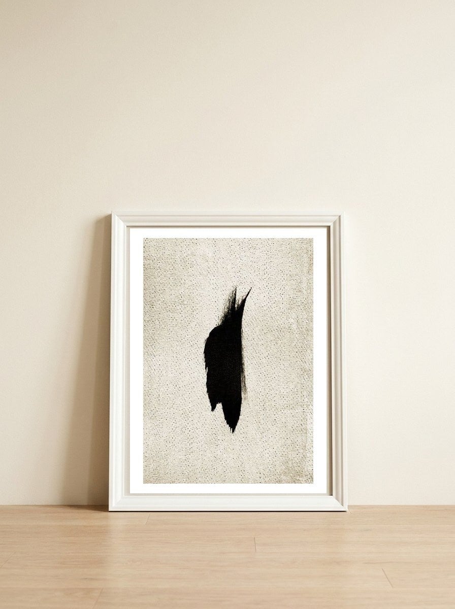 Moth #2 — framed, leaning against the wall