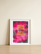 Welcome_Dog — framed, leaning against the wall thumbnail