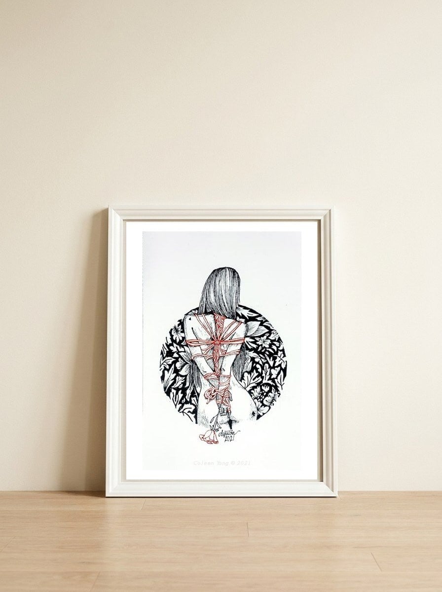 Knot Inktober 2021 — framed, leaning against the wall