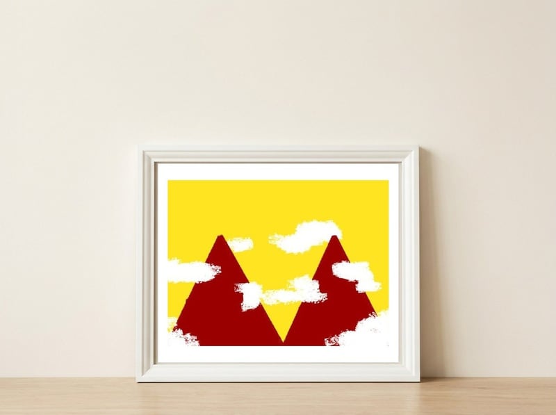 Valley — framed, leaning against the wall